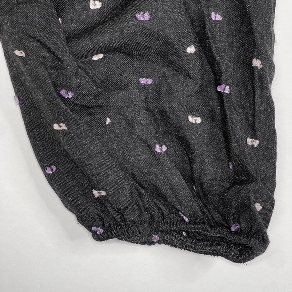 2/$30 ZARA Ditsy Embroidered Babydoll Popover Dress Small Gray Long Sleeve #7028 - Picture 7 of 16